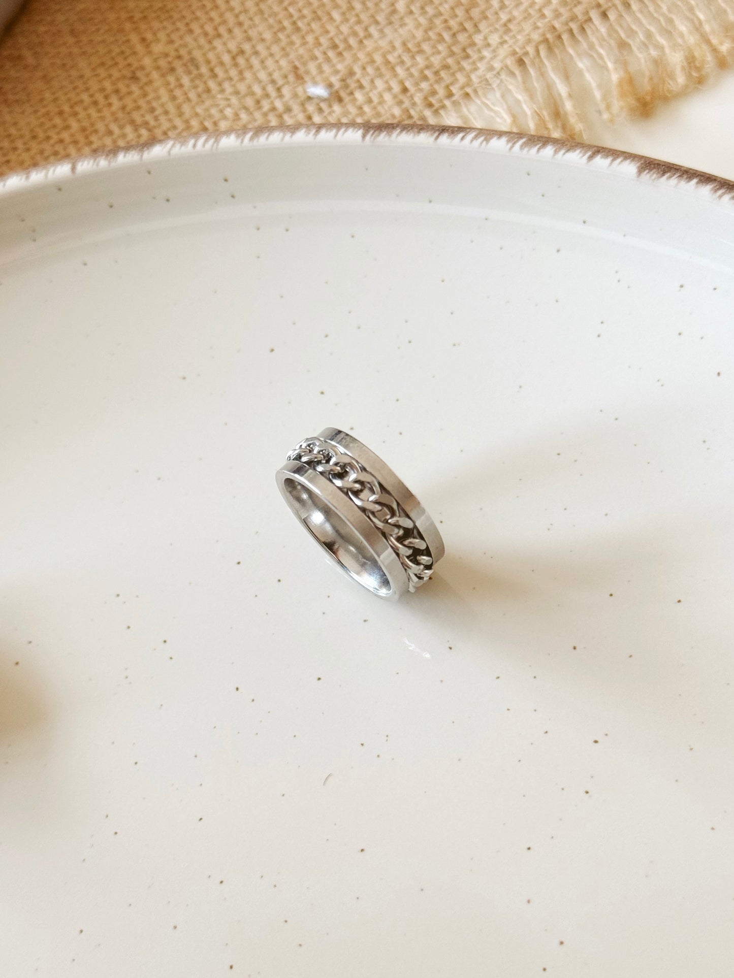 Spinner rings unisex silver