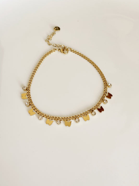 Butterfly anklet