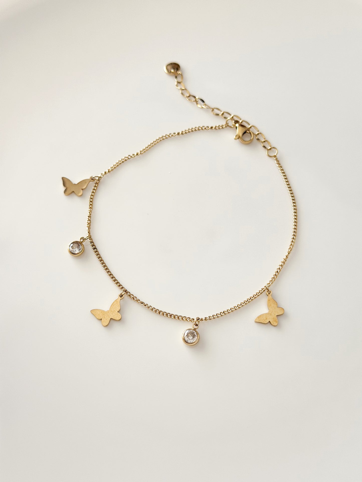 Gold Butterfly anklet