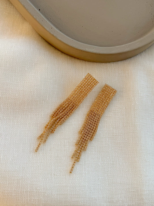 Gold tassel earrings