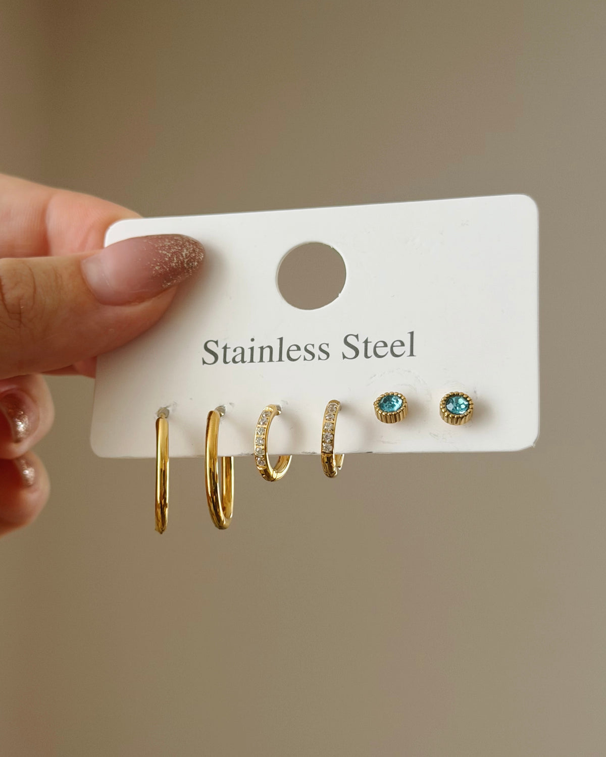 3 pairs of earrings set