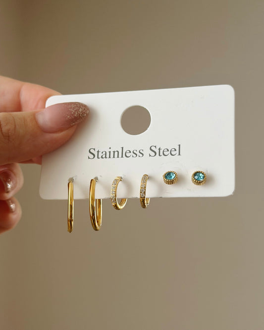 3 pairs of earrings set