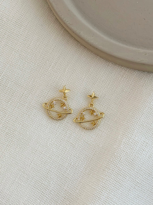 Saturn earrings