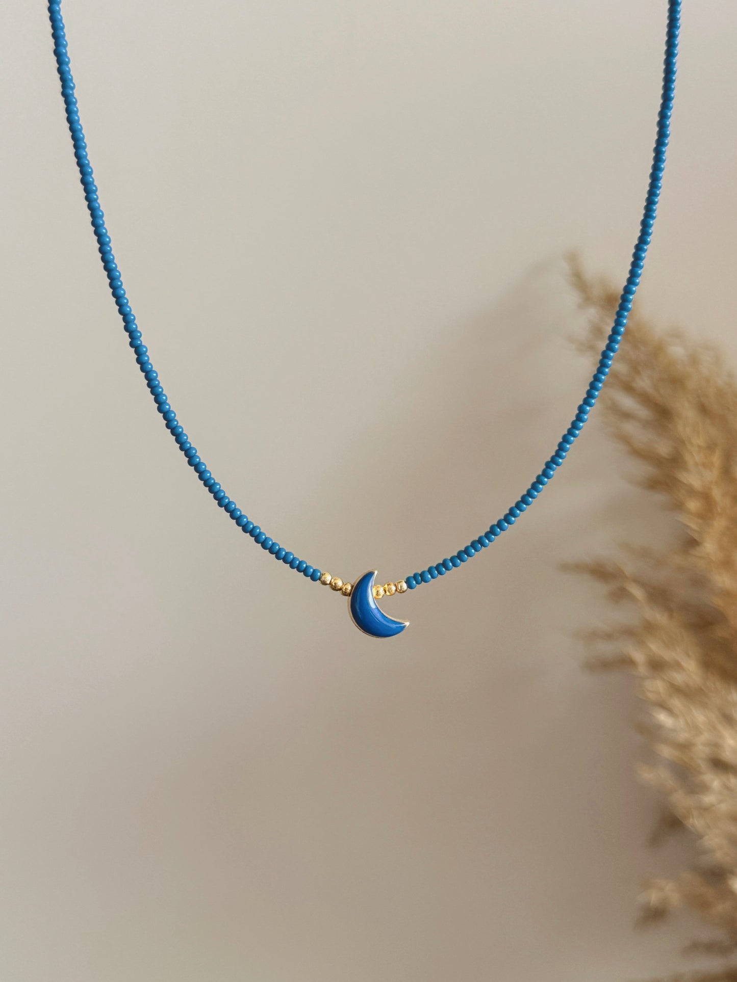 Moon bead necklace