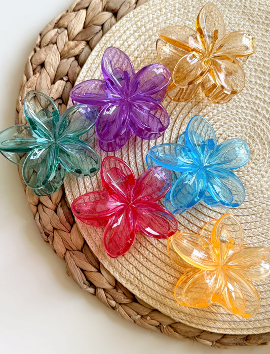 Transparent flower clips