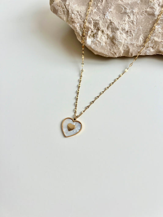 Shell heart necklace