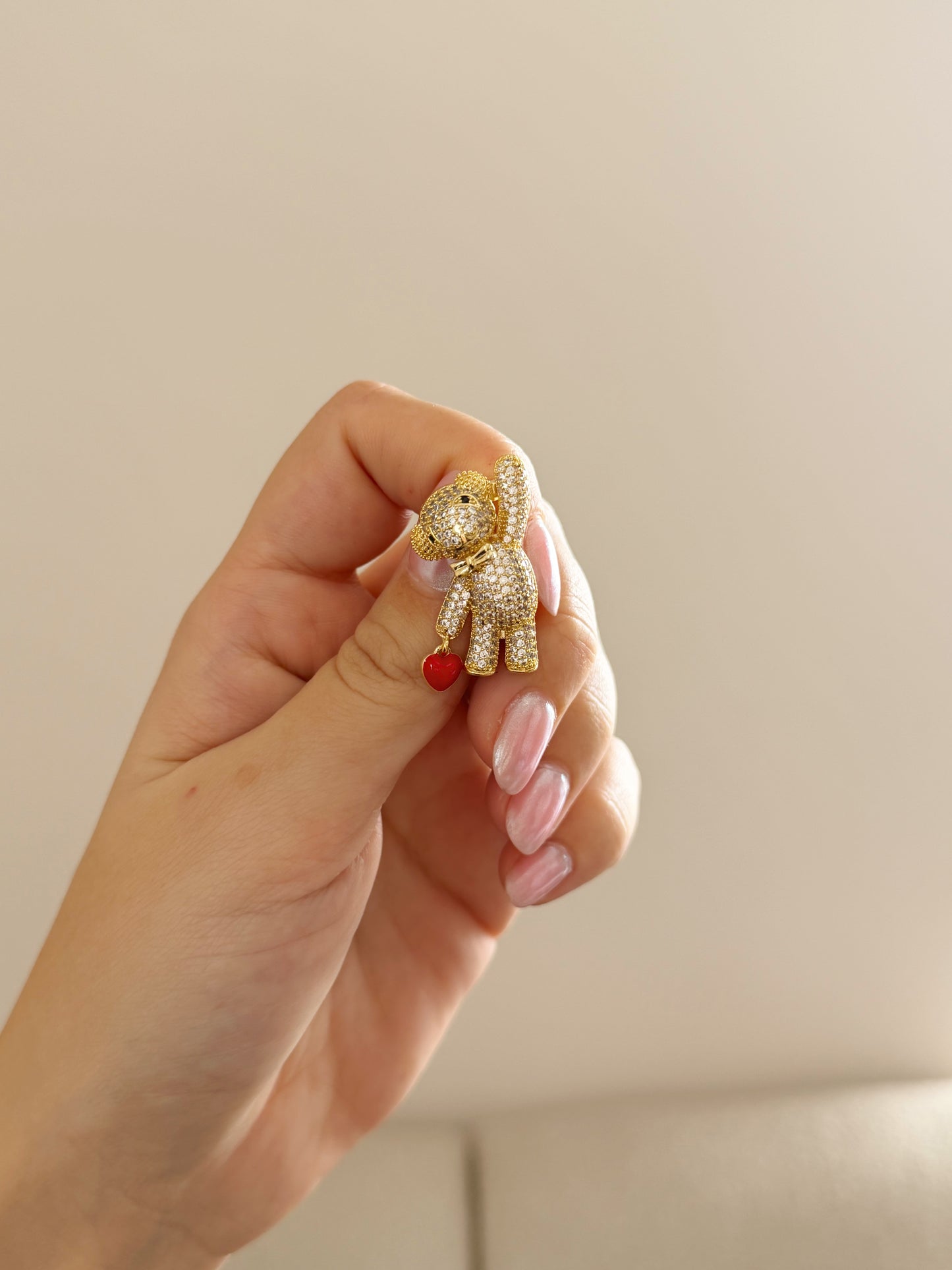 Teddy bear brooch