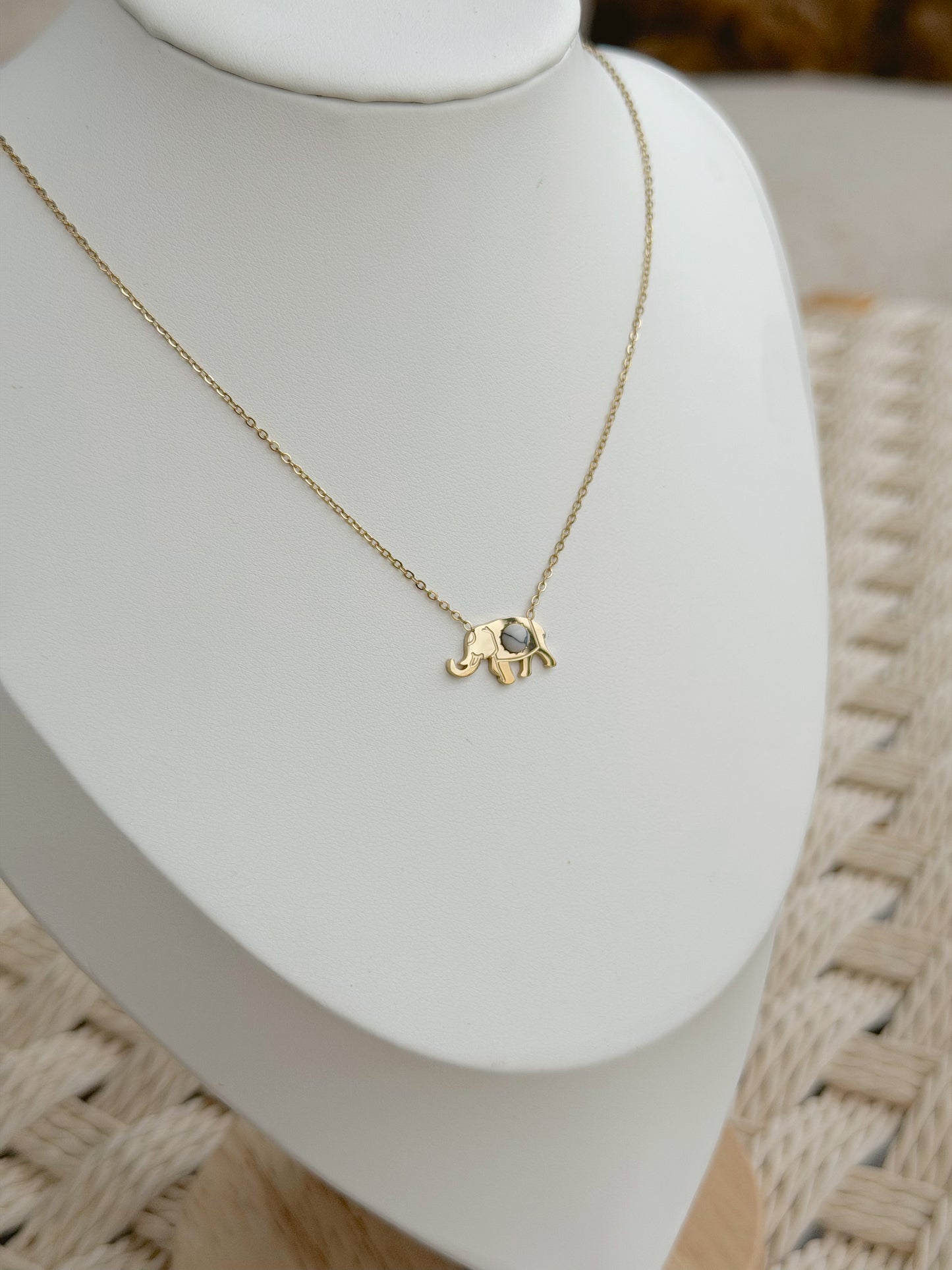 Bohemian elephant necklace