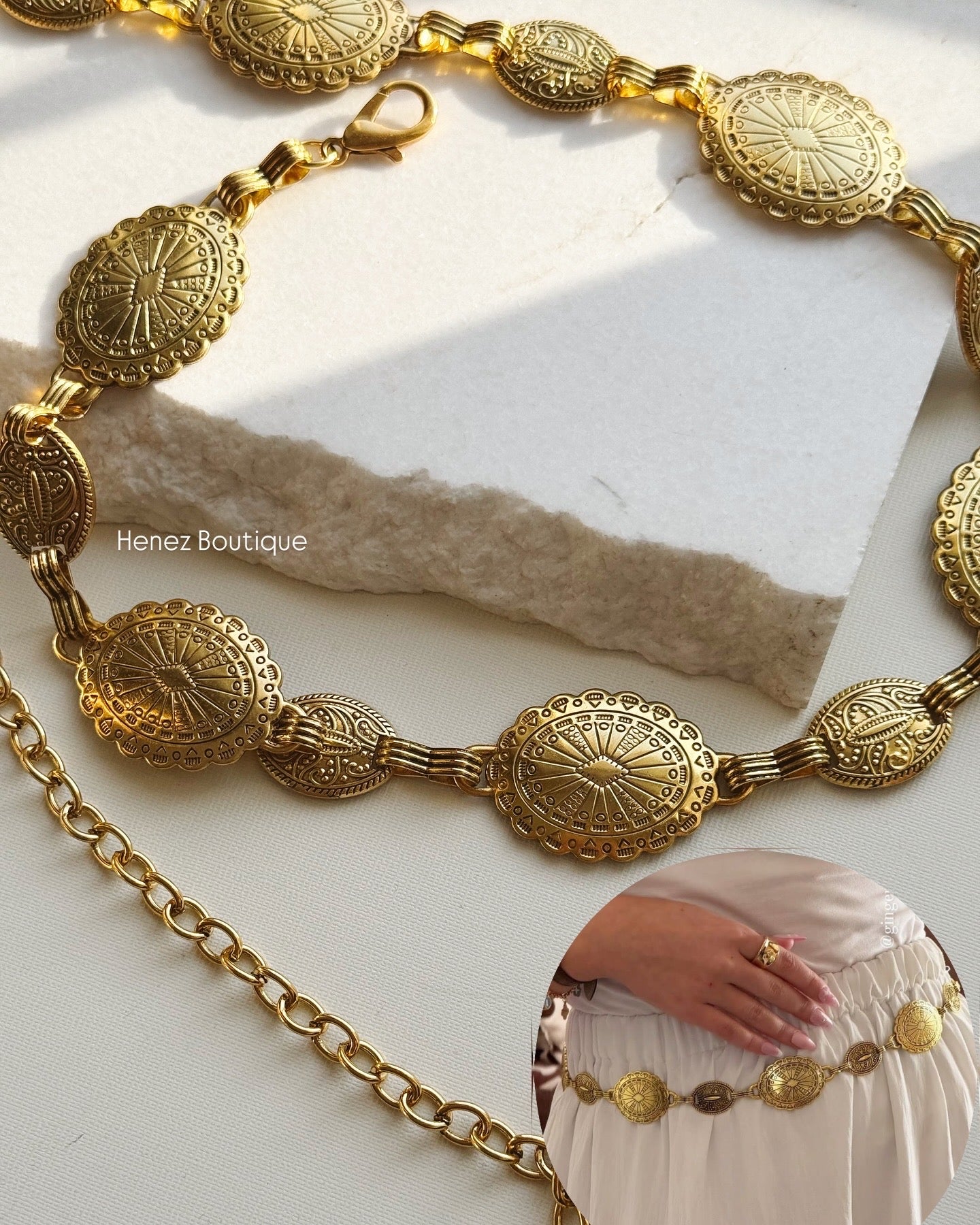 Zinxhir beli stil vintage