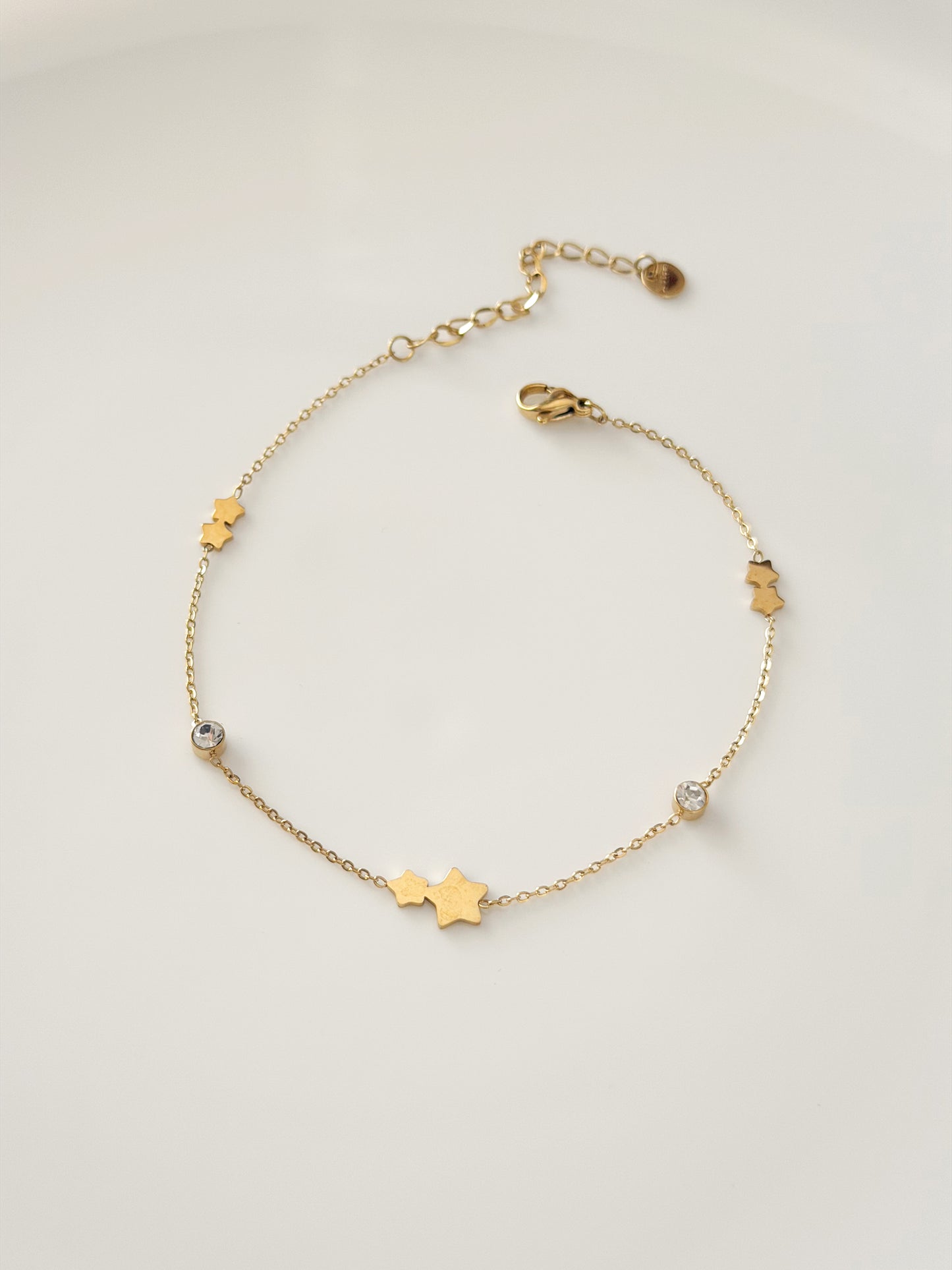 Gold stars anklet