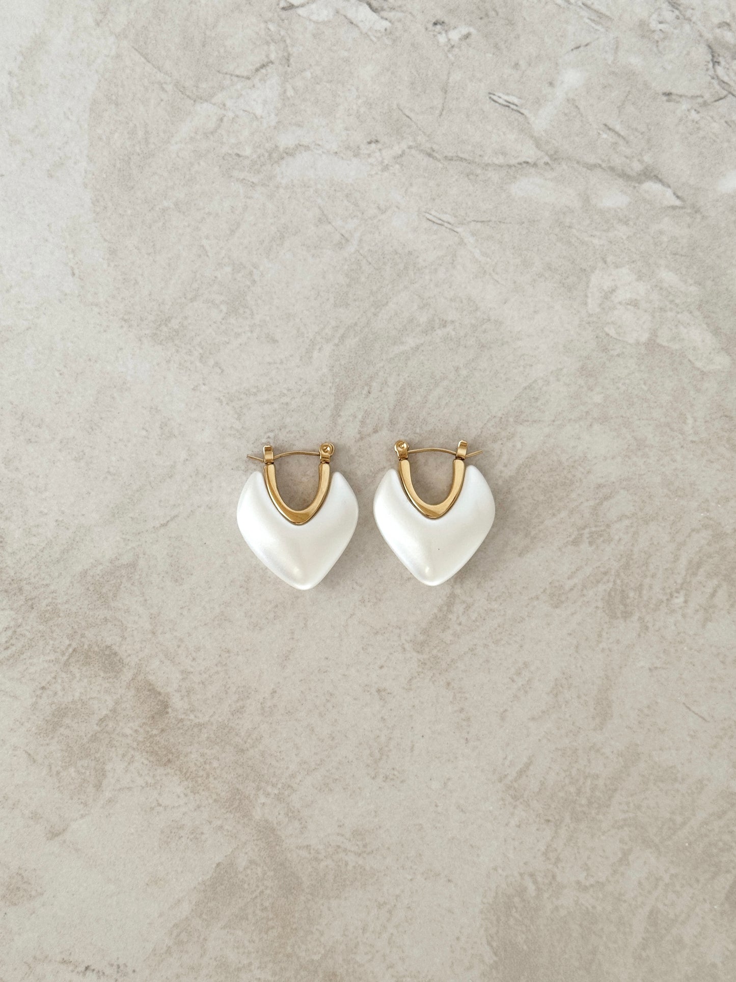 White earrings