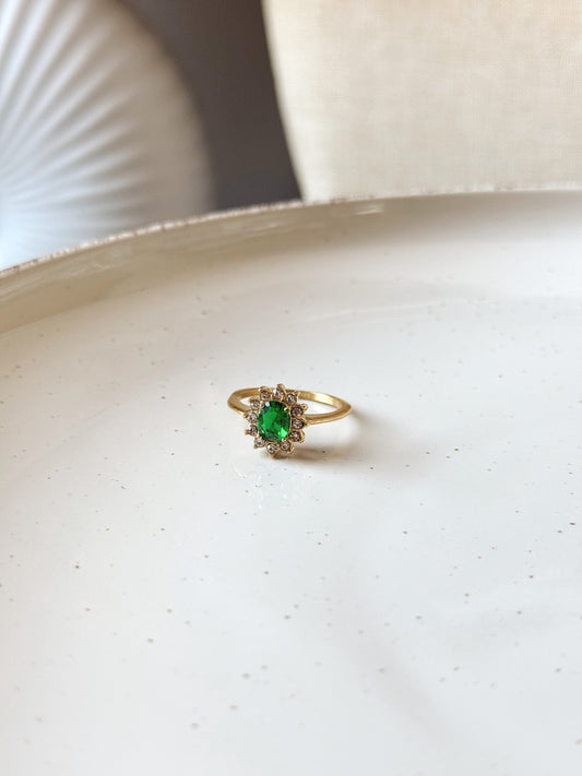 Green zircon ring