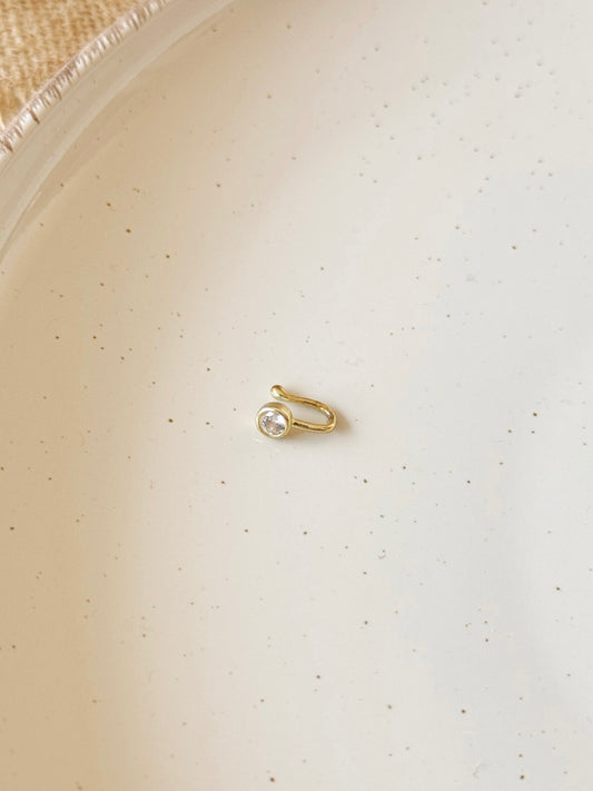 Stone fake nose piercing or ear cuff
