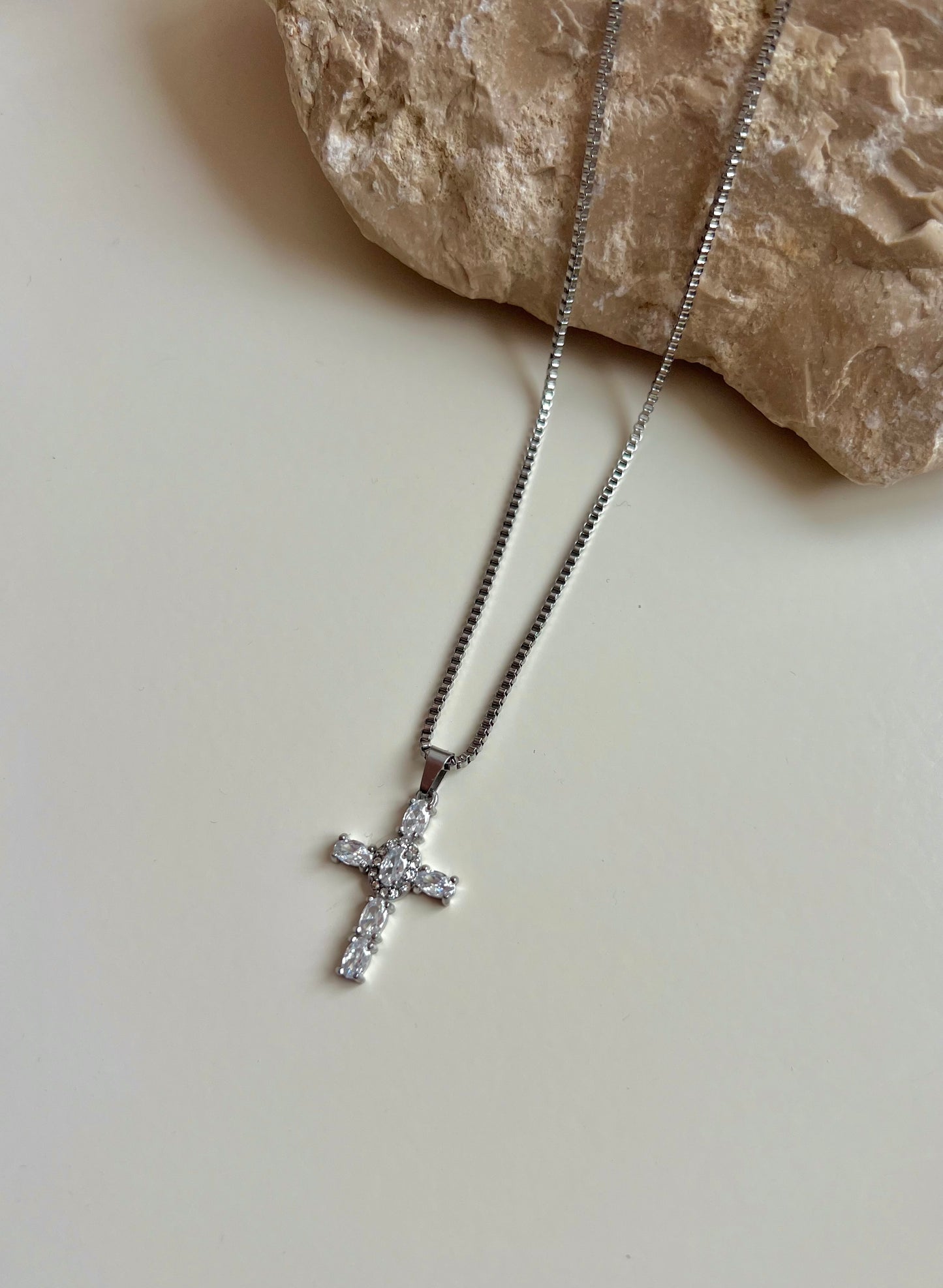 Cross zircon necklaces unisex