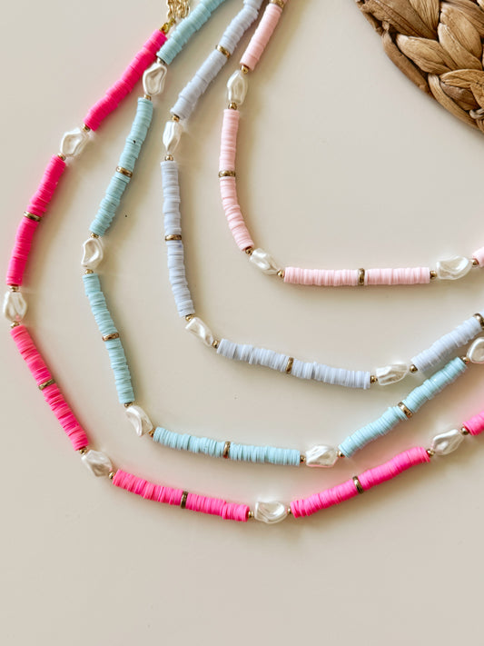 Heishi summer necklaces