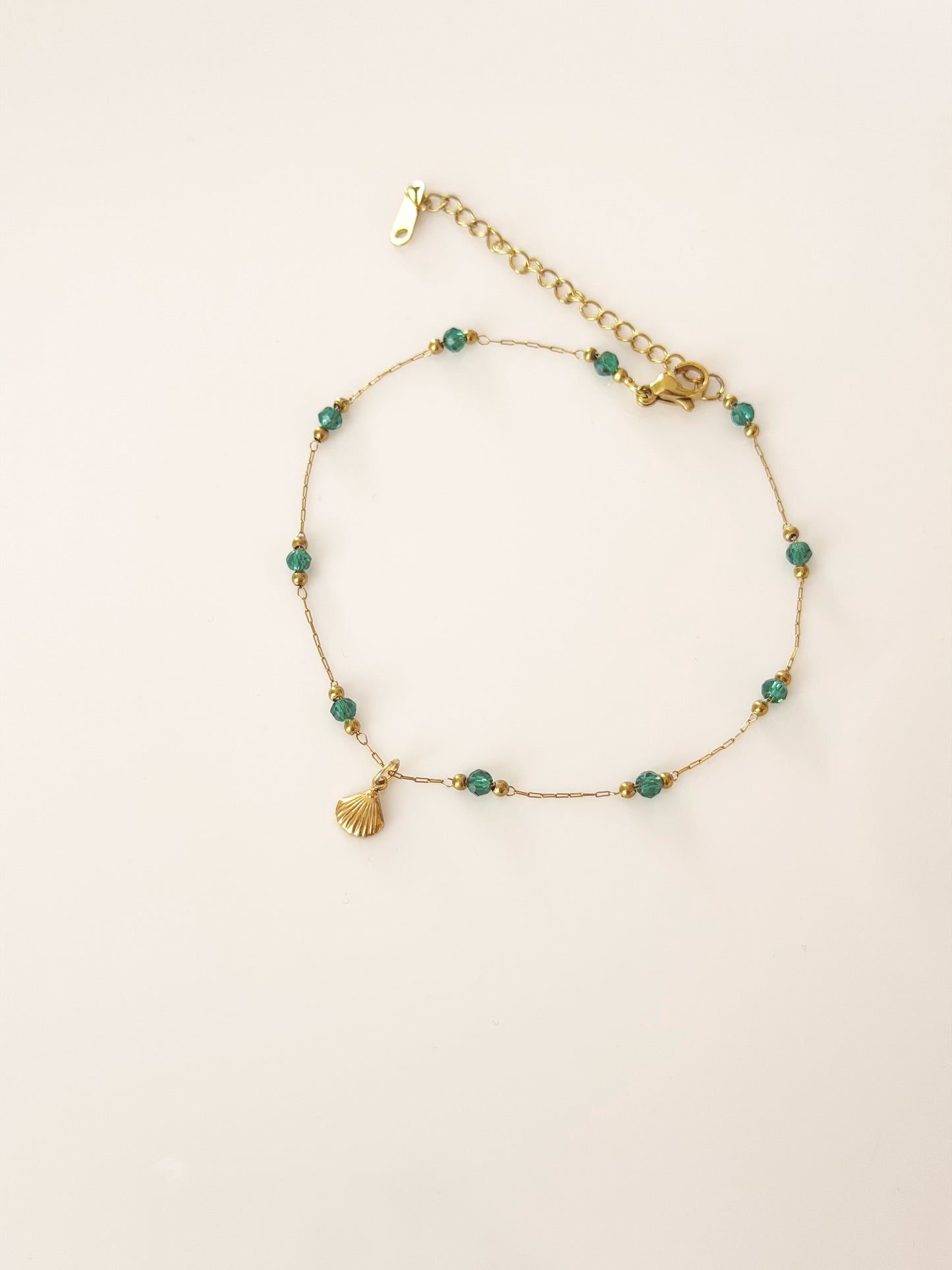 Shell gold anklet