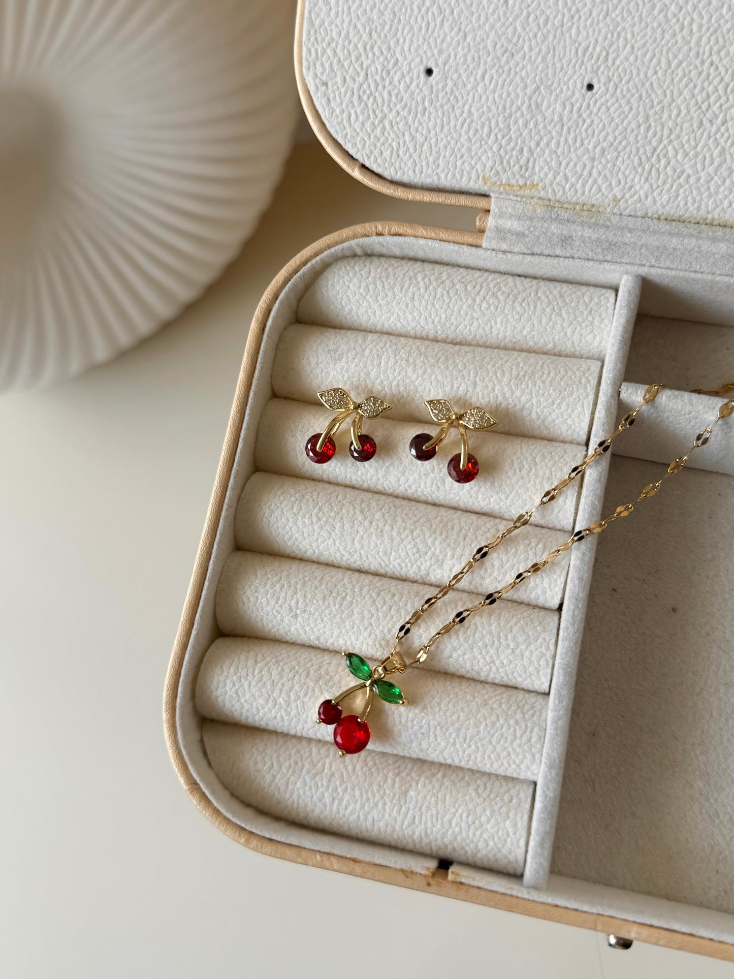 Cherry earrings and necklace