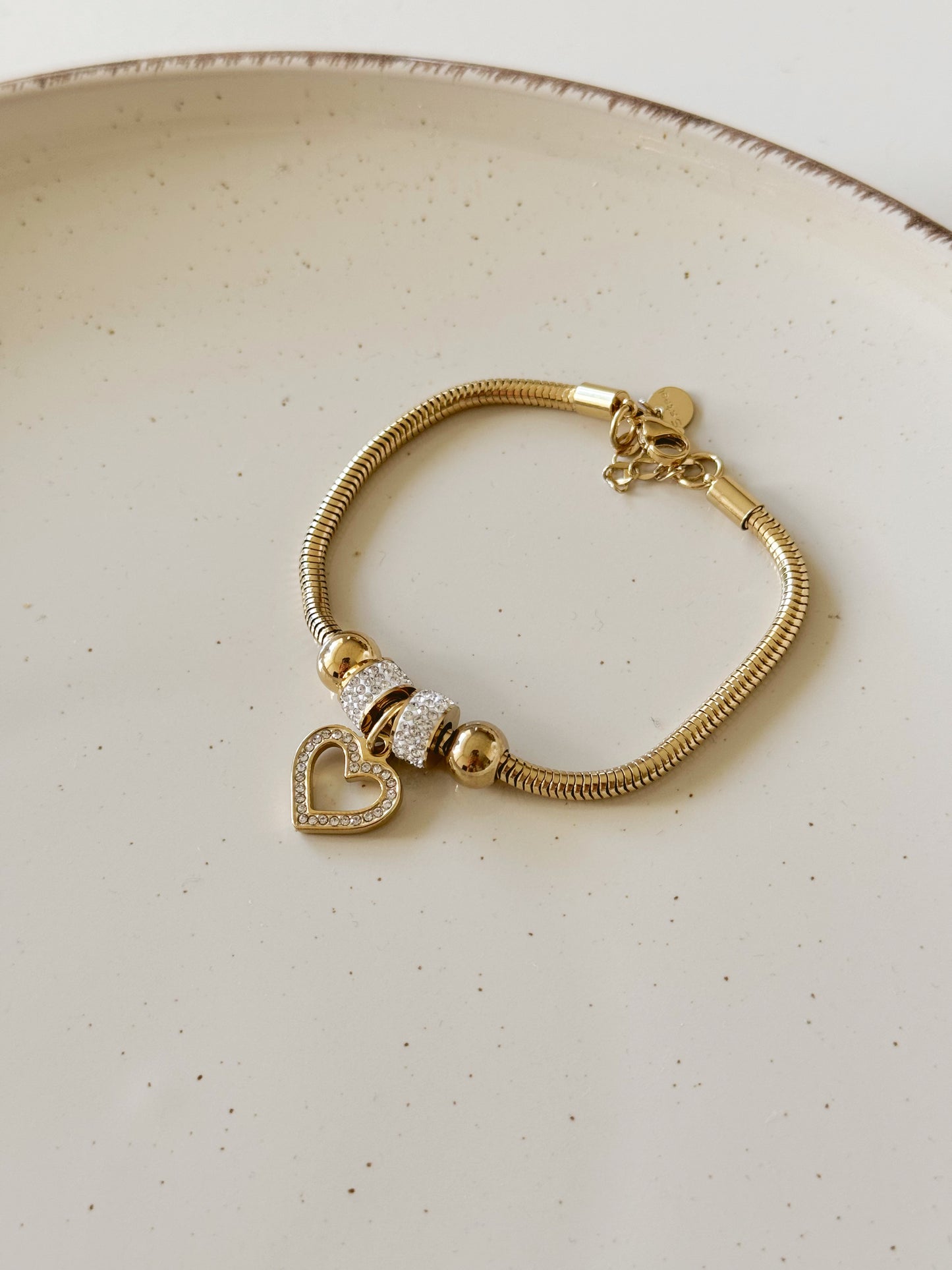 Pandora style heart bracelet