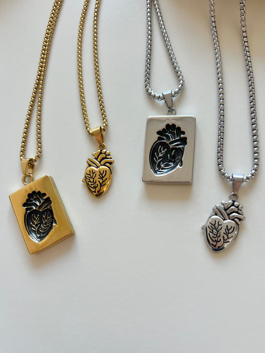 Anatomical Heart Necklace Set ( couples / besties )