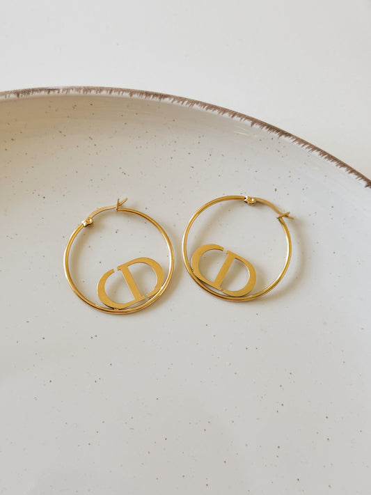 CD Christian dior hoops earrings