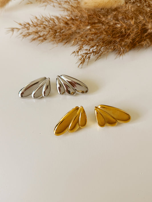 Bold wings drop earrings