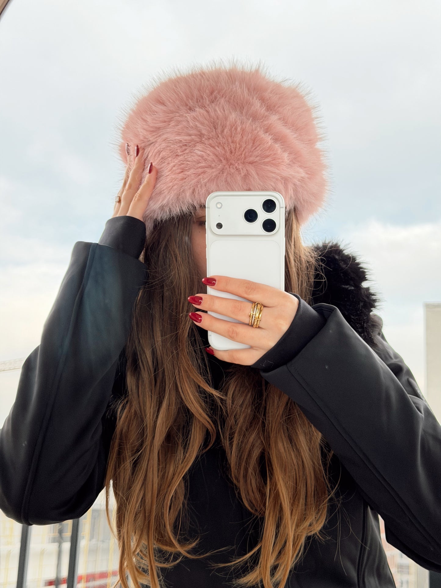 Pink Russian hat