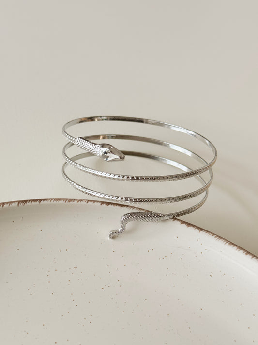 Snake arm cuff ( silver )