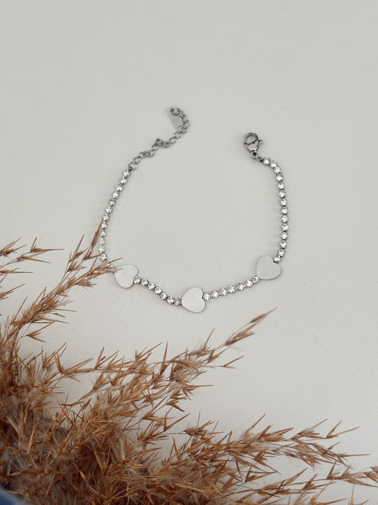 Hearts tennis bracelet