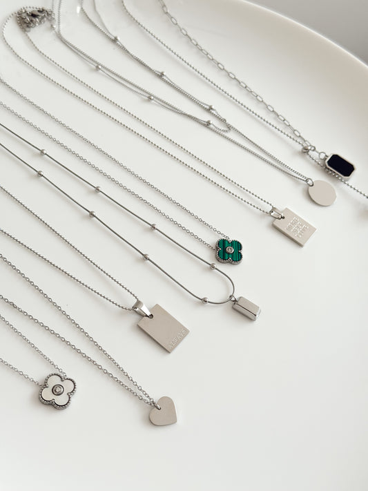 Silver necklaces