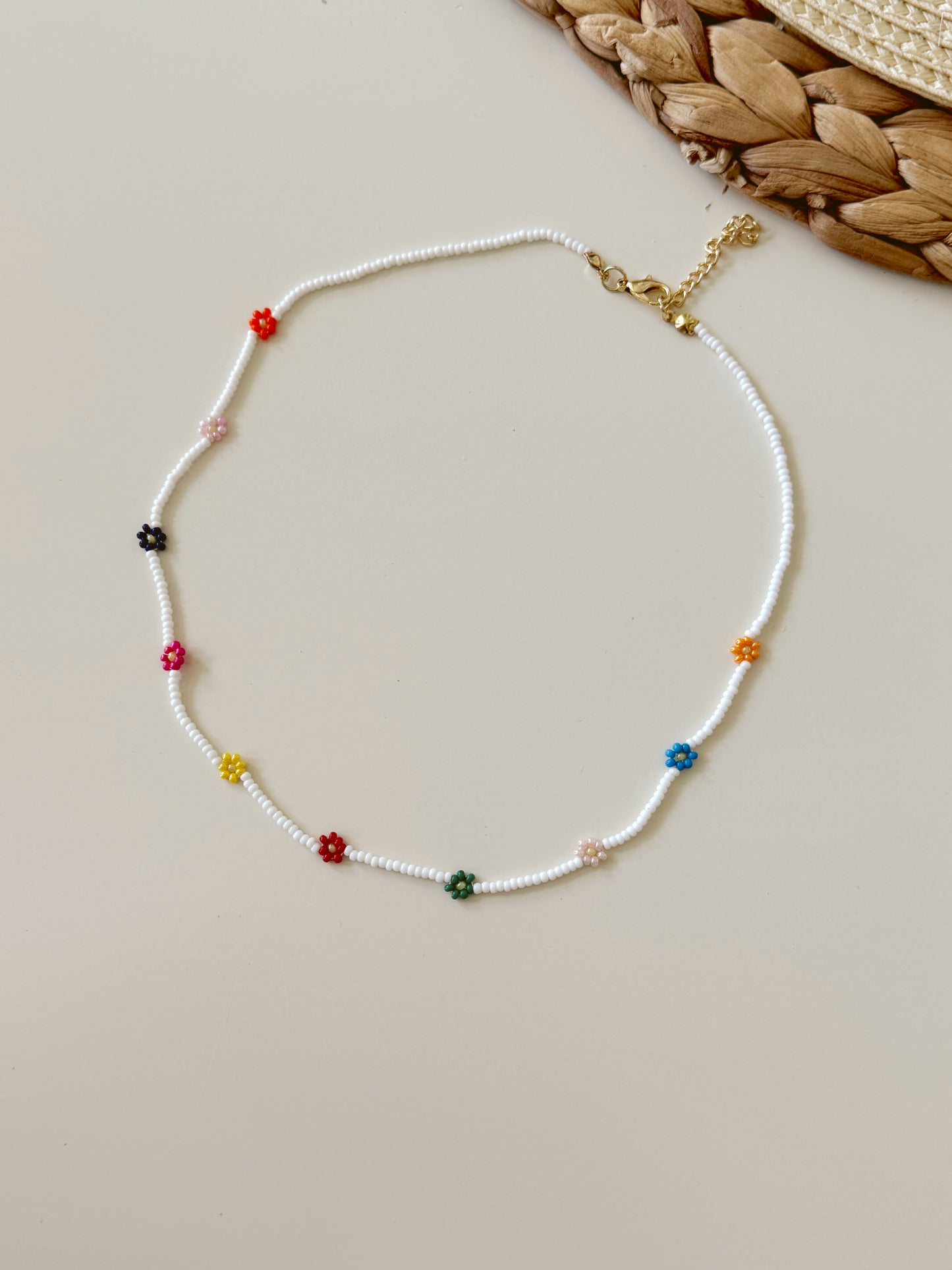 Flower necklace and anklet