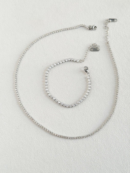 Fine Tennis necklace & bracelet