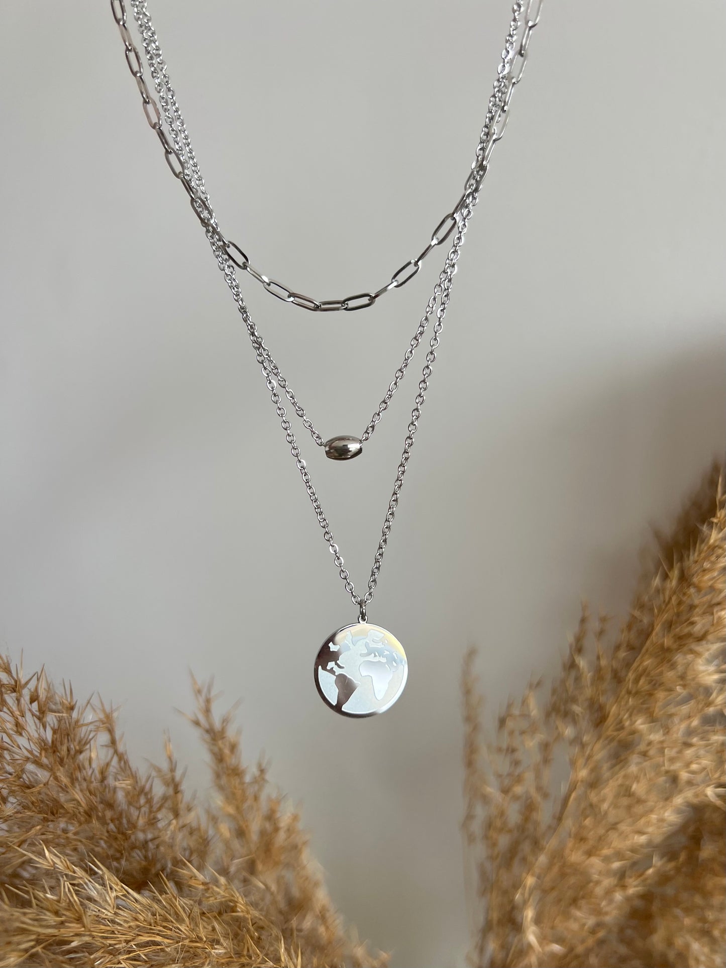 Triple Globe Necklace