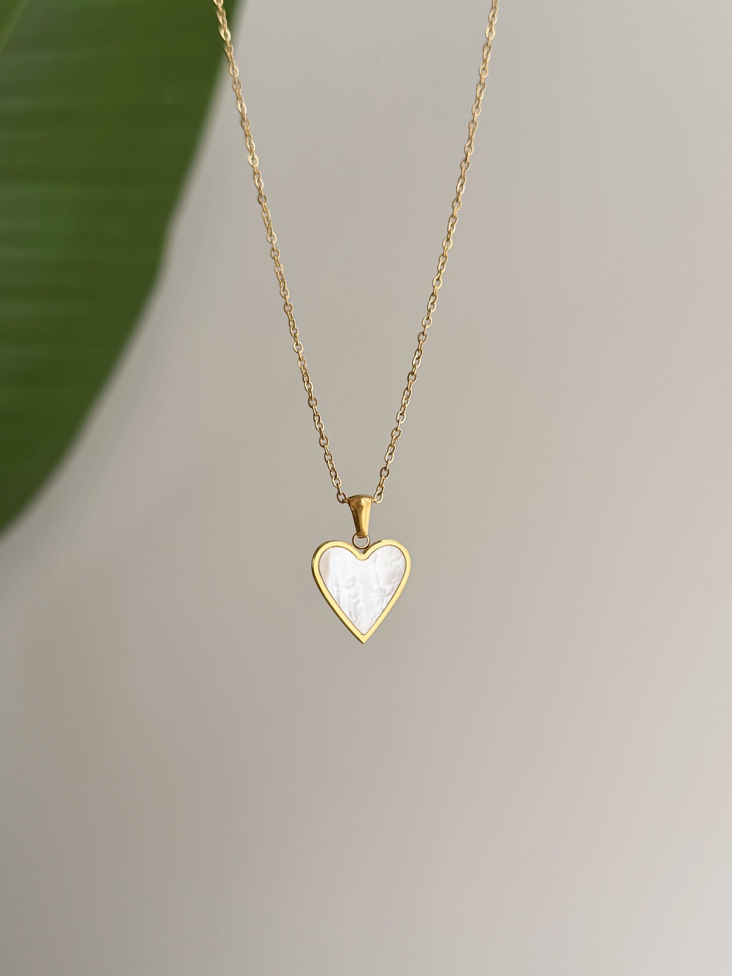 Shell heart necklace