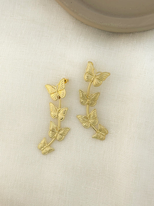 Long butterfly earrings