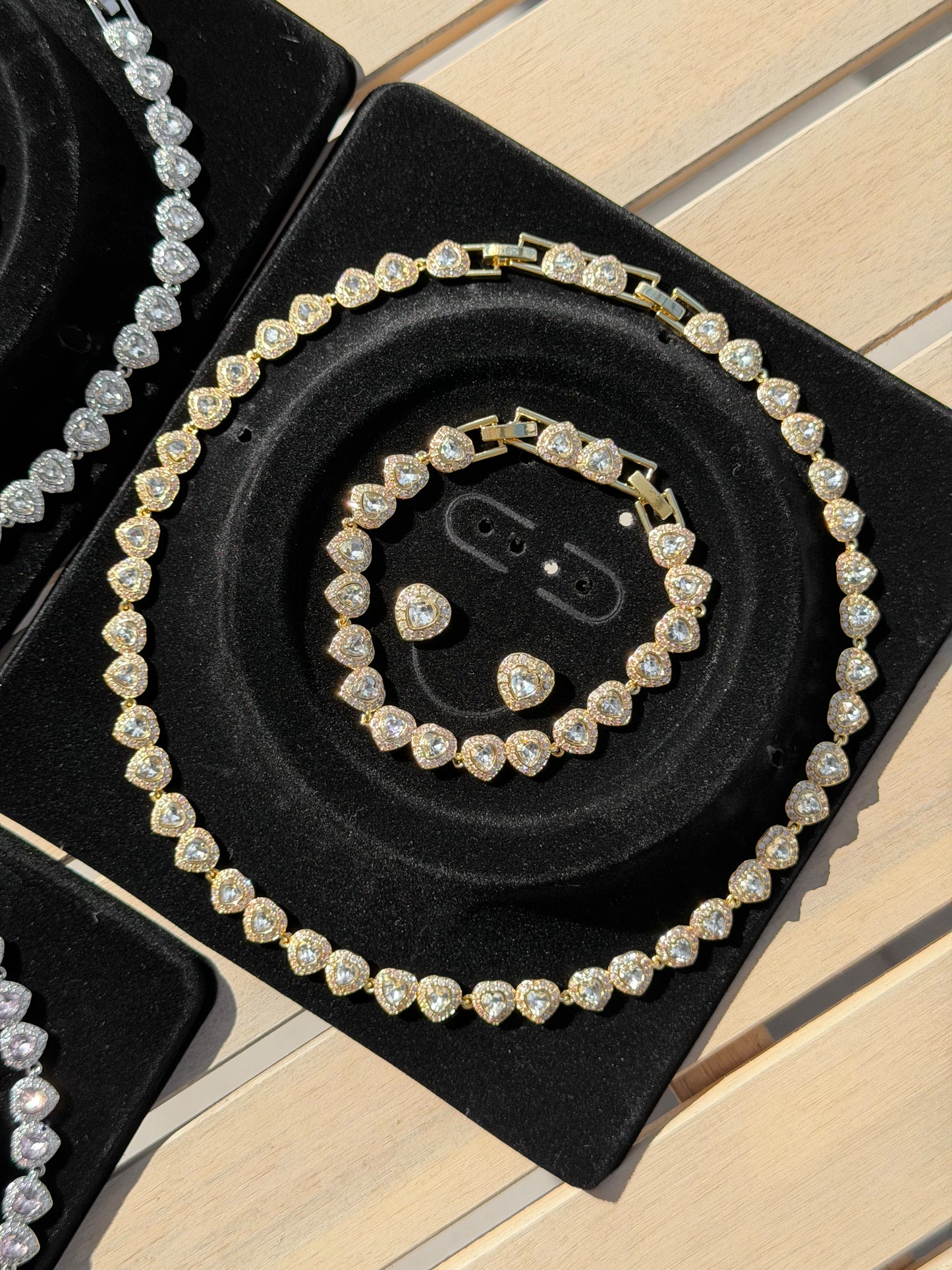 Swarovski angelic set ( gold heart)
