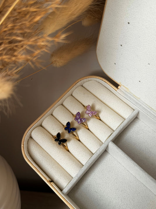 Van Cleef butterfly rings