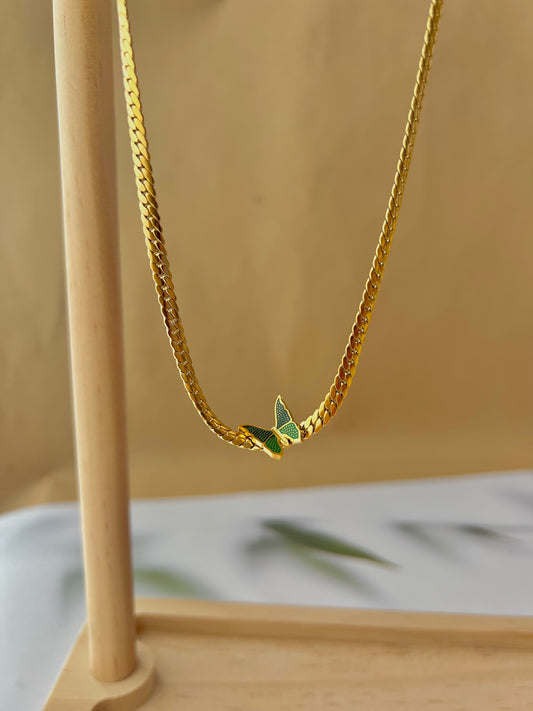 Green Butterfly necklace