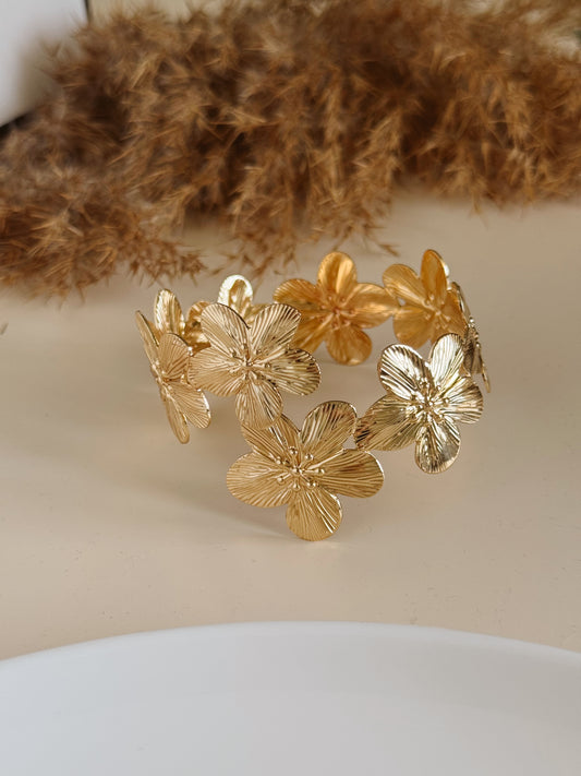 Flowers arm cuff (gold)