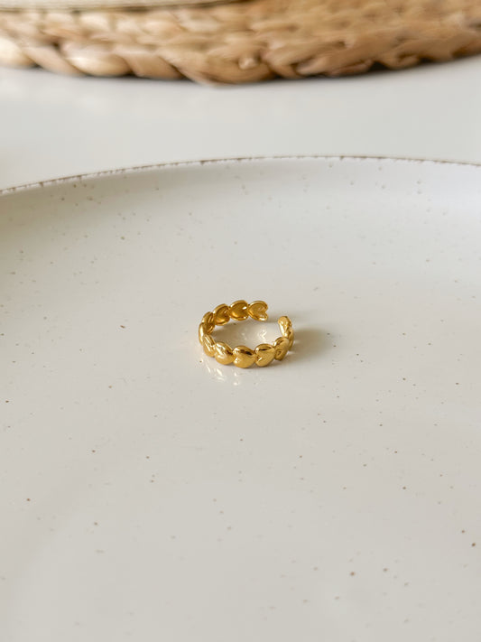 Hearts adjustable ring