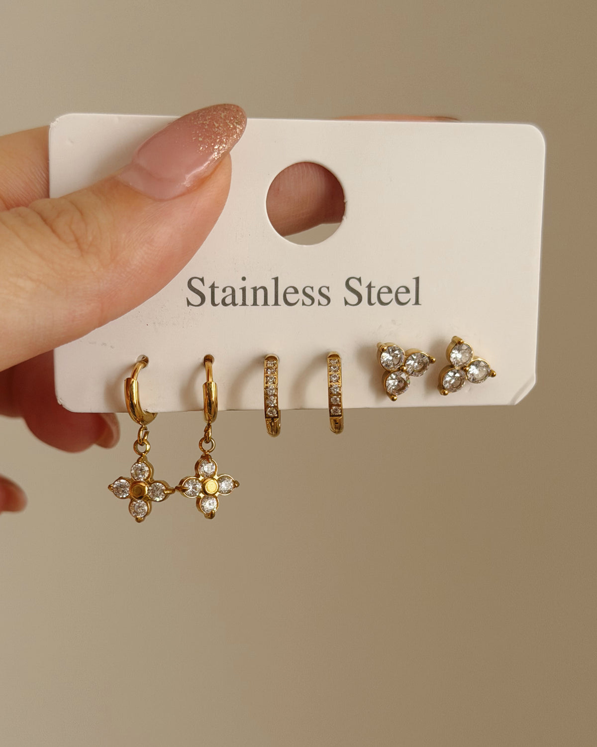 3 pairs of earrings set