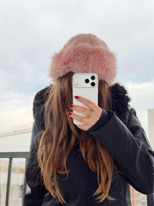 Pink Russian hat style 2