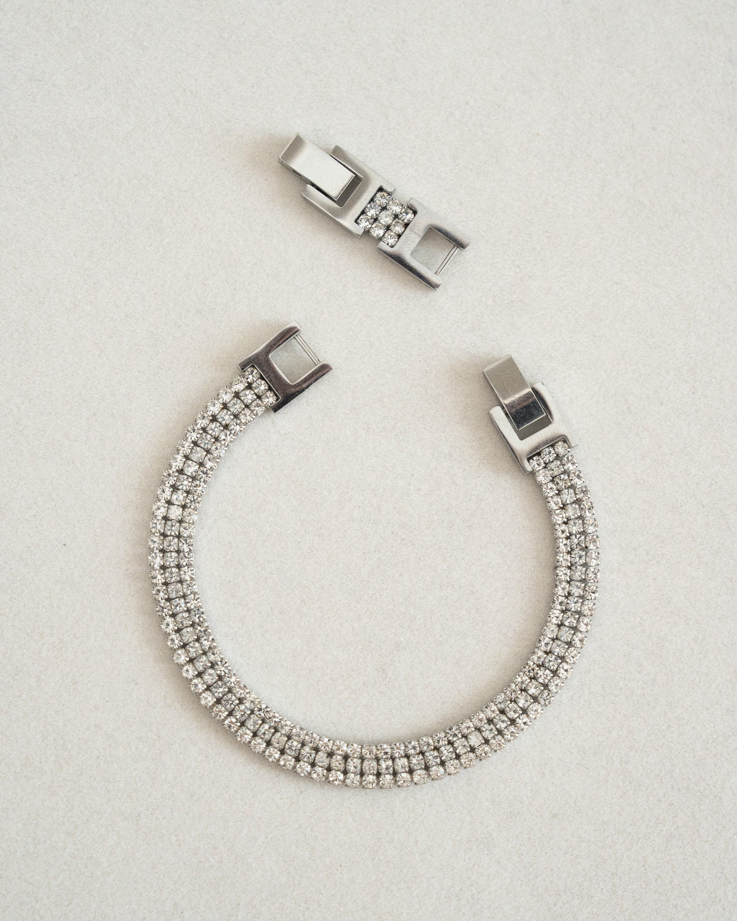 Triple silver tennis bracelet