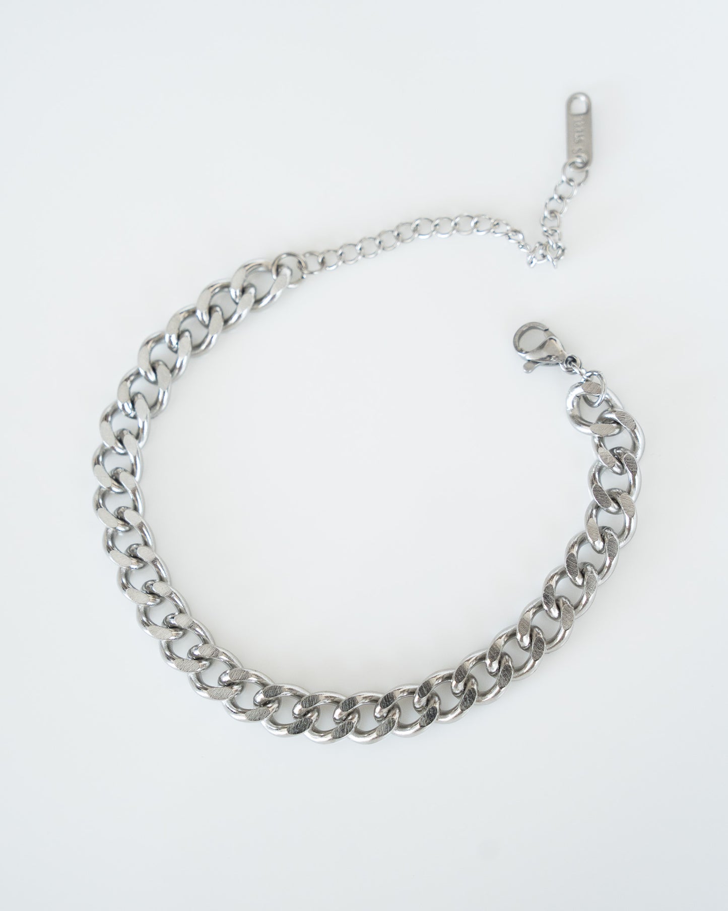 Medium silver bracelet for men / unisex