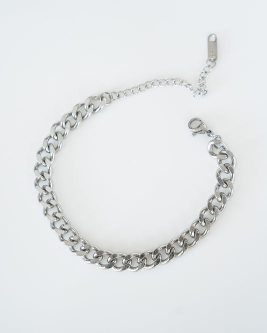 Medium silver bracelet for men / unisex