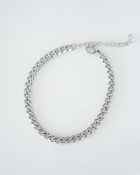 Thin silver bracelet for men / unisex