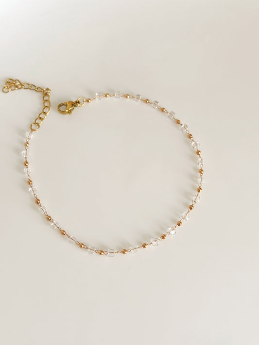 White beads anklet