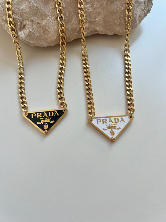 Prada necklace & earrings