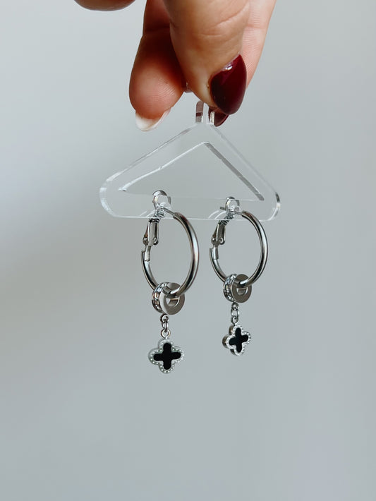 Silver Van Cleef hoops Earring