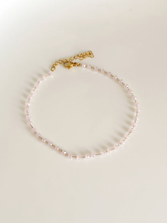 Pink beads anklet
