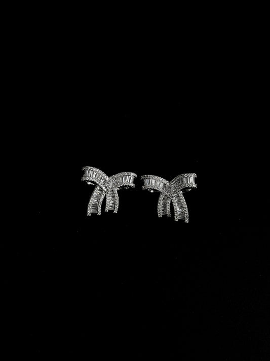 Crystal bow earrings